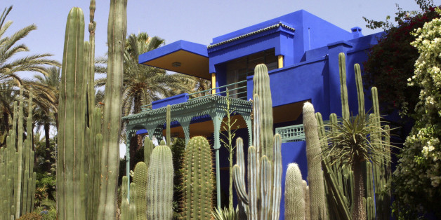 A view of the Majorelle botanical garden, where the remains of French fashion designer Yves Saint Laurent will rest, in Marrakesh June 7, 2008. Saint Laurent's body is to be cremated and the ashes spread in the garden of his villa in the Moroccan city. The oldest child of a rich French industrialist, Saint Laurent was born and grew up in Algeria, then a French colony, and showed an early talent for design, making clothes for his younger sisters' dolls. Saint Laurent died June 1, 2008 at the age