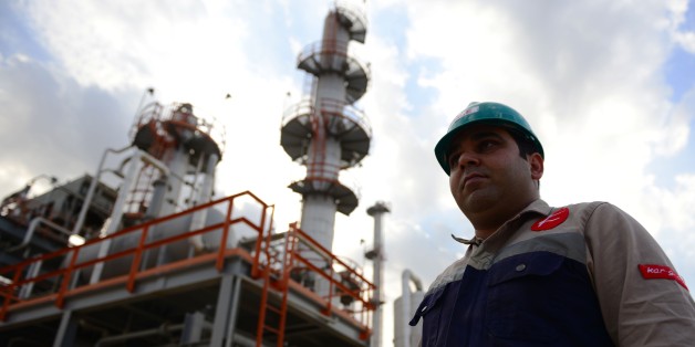 ERBIL, IRAQ - NOVEMBER 17: A view of the Erbil oil rafinery, one of the most significant plants where the crude oil is processed and refined in Iraqs Kurdish Regional Government (KRG), Erbil on November 17, 2016. (Photo by Hamit Huseyin/Anadolu Agency/Getty Images)