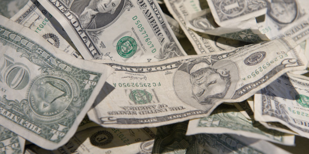Money visitors donated at the Massachusetts Museum of Contemporary Art in North Adams, Massachusetts
