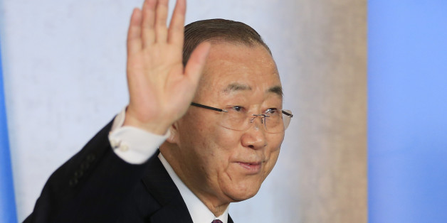 U.N. Secretary-General Ban Ki-moon attends the Cyprus reunification talks in the Swiss mountain resort of Mont Pelerin, Switzerland November 7, 2016. REUTERS/Pierre Albouy