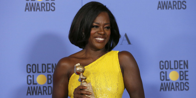 Viola Davis holds the award for Best Performance by an Actress in a Supporting Role in any Motion Picture for her role in "Fences" during the 74th Annual Golden Globe Awards in Beverly Hills, California, U.S., January 8, 2017. REUTERS/Mario Anzuoni