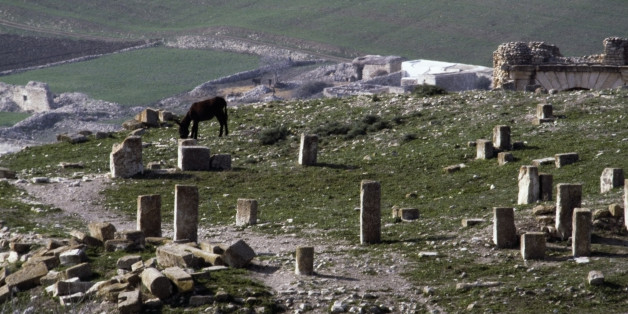 TUNISIA - MAY 12: Remains of the ancient city of Thugga, Dougga (Unesco World Heritage List, 1997), Tunisia. (Photo by DeAgostini/Getty Images)
