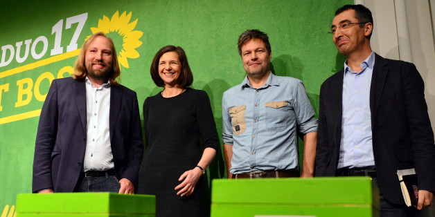 Anton Hofreiter, Katrin Göring-Eckardt, Robert Habeck und Cem Özdemir