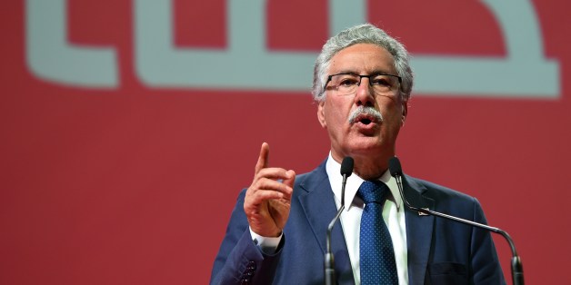 Tunisian leader of the Popular Front Party and presidential candidate, Hamma Hammami gives a speech during a campaign meeting on November 16, 2014 in the capital Tunis. A total of 27 candidates are set to compete for the role of president, with former prime minister Beji Caid Essebsi, 87, widely tipped as one of the frontrunners. AFP PHOTO / FETHI BELAID (Photo credit should read FETHI BELAID/AFP/Getty Images)