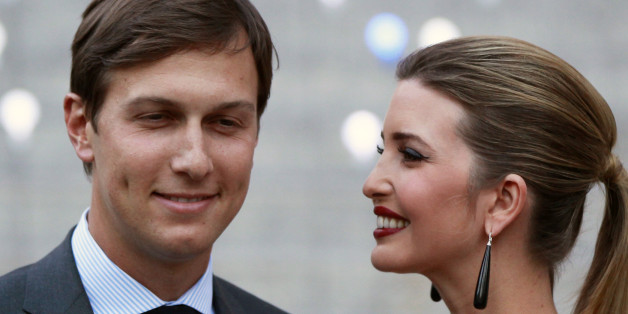 Ivanka Trump arrives with husband, Jared Kushner, at the Vanity Fair party to begin the 2012 Tribeca Film Festival in New York, April 17, 2012. REUTERS/Lucas Jackson (UNITED STATES - Tags: ENTERTAINMENT)