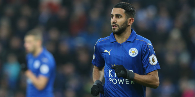 LEICESTER, ENGLAND - DECEMBER 31: Leicester City's Riyad Mahrez during the Premier League match between Leicester City and West Ham United at The King Power Stadium on December 31, 2016 in Leicester, England. (Photo by Stephen White - CameraSport via Getty Images)