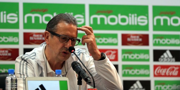 National coach Georges Leekens hosted a press conference in the conference room of the Olympic Complex Mohamed Boudiaf in Algiers, Algiers on 2 January 2017. (Photo by Billal Bensalem/NurPhoto via Getty Images)