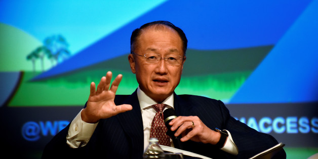 World Bank President Jim Yong Kim sits on a panel at the annual meetings of the IMF and World Bank Group in Washington October 7, 2016. REUTERS/James Lawler Duggan