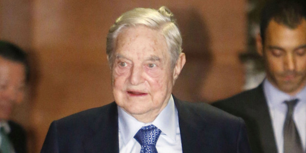 U.S. investor George Soros completes a meeting with Prime Minister Shinzo Abe in Tokyo on Jan. 6, 2017. (Photo by Kyodo News via Getty Images)