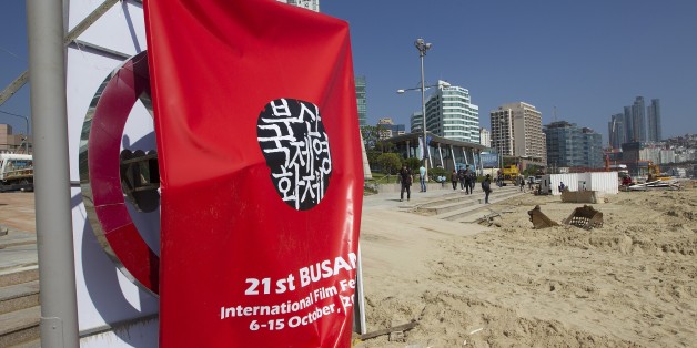 BUSAN, SOUTH KOREA - OCTOBER 6: 21st Busan International Film Festival makeshift facilities are destroyed by Typhoon Chaba at Haeundae in Busan, South Korea on October 6, 2016. (Photo by Jong-Hyun Kim/Anadolu Agency/Getty Images)
