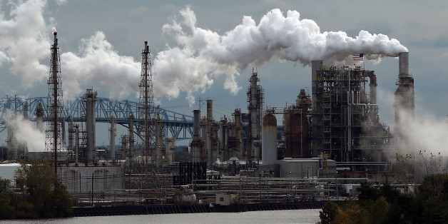 PHILADELPHIA, PA - OCTOBER 24: Philadelphia Energy Solutions is seen October 24, 2014 in Philadelphia, Pennsylvania. Philadelphia Energy Solutions processes 33,0000 barrels of crude oil per day, making it the longest continuously operating refinery on the East Coast. (Photo by Spencer Platt/Getty Images)