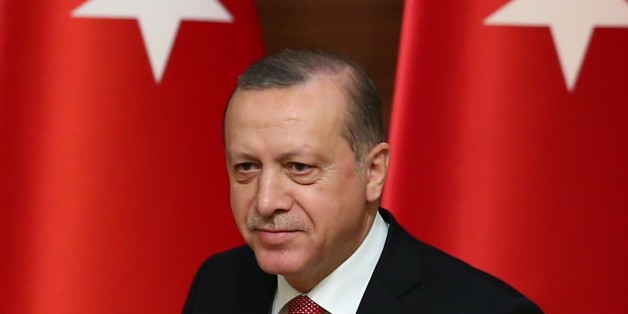 ANKARA, TURKEY - JANUARY 12: Turkish President Recep Tayyip Erdogan attends the Mukhtars (local administrators) meeting at Presidential Complex in Ankara, Turkey on January 12, 2017. (Photo by Evrim Aydin/Anadolu Agency/Getty Images)