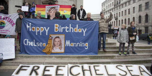 Demonstration for Chelsea Manning in London, England, United Kingdom. Chelsea Manning (born Bradley Edward Manning) is a United States Army soldier who was convicted by court-martial in July 2013 of violations of the Espionage Act and other offenses, after disclosing to WikiLeaks nearly three-quarters of a million classified or unclassified but sensitive military and diplomatic documents. Manning was sentenced in August 2013 to 35 years imprisonment, with the possibility of parole in the eighth