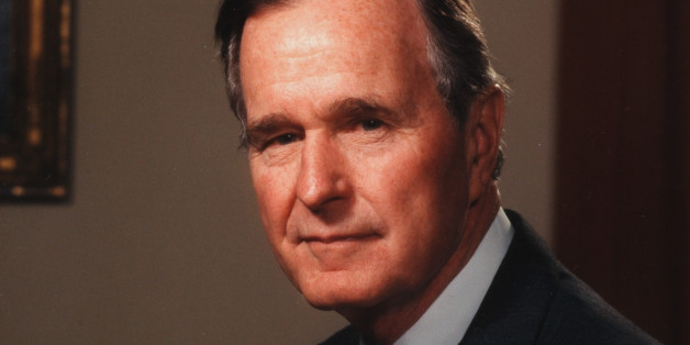 A portrait of American politician George Herbert Walker Bush, the 41st President of the United States, in the Oval Office, Washington, D.C., 1991. (Photo by Bachrach/Getty Images)
