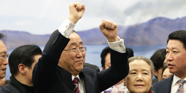 INCHEON, SOUTH KOREA - JANUARY 12: Former U.N. Secretary General Ban Ki-moon arrives at Incheon International Airport on January 12, 2017 in Incheon, South Korea. Former United Nations Secretary General Ban Ki-moon, succeeded by former Portuguese Prime Minister Antonio Guterres on 1 January 2017, returned home amid the increased attention. The U.S. prosecutors charged Ban's brother and nephew with conspiracy to bribe a government official on January 10, 2017 while Ban is one of the possible con