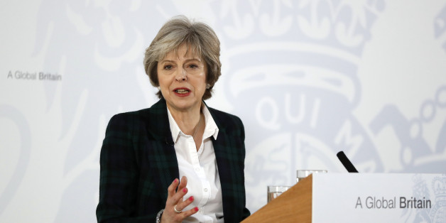 Britain's Prime Minister Theresa May delivers a speech on leaving the European Union at Lancaster House in London, January 17, 2017. REUTERS/Kirsty Wigglesworth/Pool