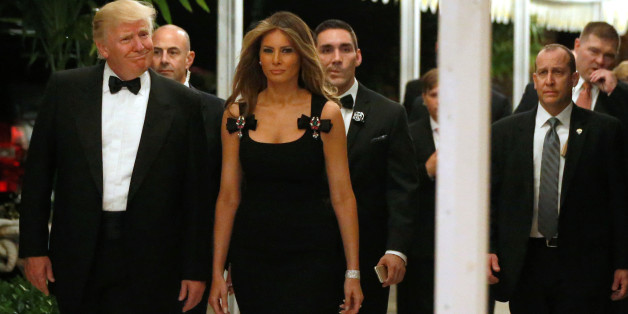 U.S. President-elect Donald Trump and his wife Melania Trump arrive for a New Year's Eve celebration with members and guests at the Mar-a-lago Club in Palm Beach, Florida, U.S. December 31, 2016. REUTERS/Jonathan Ernst