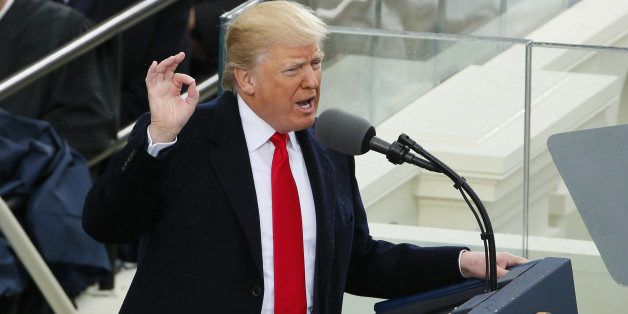 President Donald Trump delivers his speech at the inauguration ceremonies as the 45th president of the United States on the West front of the U.S. Capitol in Washington, U.S., January 20, 2017. REUTERS/Rick Wilking