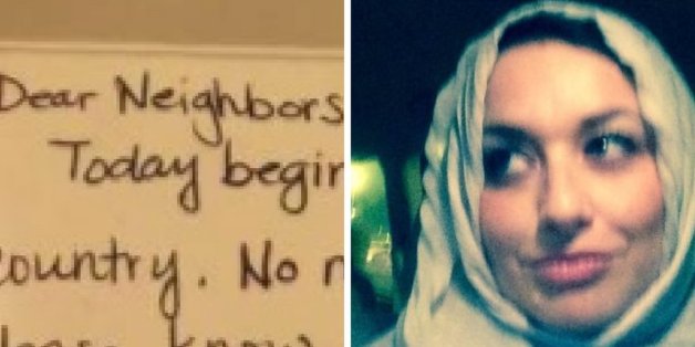 Am Tag der Vereidigung Trumps fand eine muslimische Familie diese Notiz an ihrer Tür.