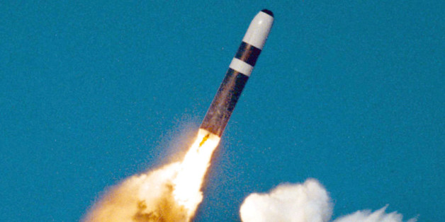 UNDATED PHOTO - A Trident II, or D-5 missile, is launched from an Ohio-class submarine in this undated file photo. According to a congressional report to be released May 25, China stole U.S. nuclear weapons design secrets over 20 years through espionage at government laboratories and will use the information to upgrade its own arsenal. Among the information reported to have been stolen, was details of the W-88 nuclear warhead, which is carried on the Trident submarine and described in the report