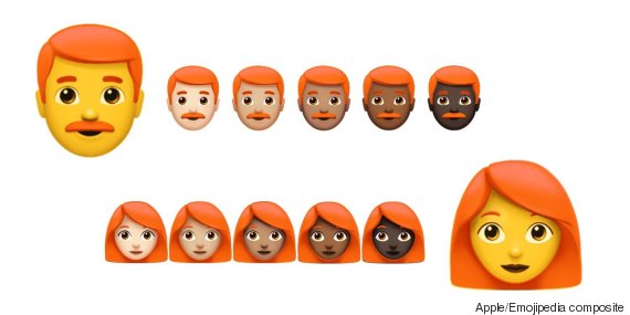 emojis pelirrojos