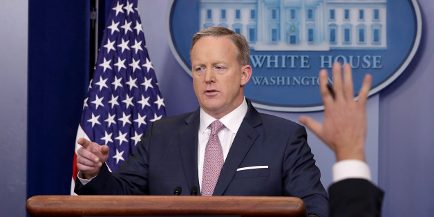 WASHINGTON, DC - JANUARY 23: White House Press Secretary Sean Spicer holds the daily press briefing in the James Brady Press Briefing Room at the White House January 23, 2017 in Washington, DC. Other than delivering a statement on Saturday critical of reporting about President Donald Trump's inauguration, this will be Spicer's first news conference at the White House. (Photo by Chip Somodevilla/Getty Images)