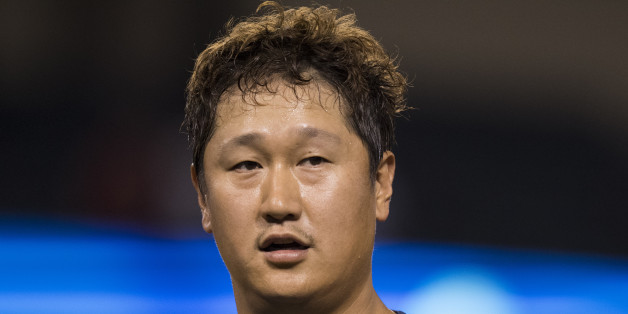 ANAHEIM, CA - SEPTEMBER 14: Dae-Ho Lee #10 of the Seattle Mariners reacts after being left on first base during the seventh inning of the game against the Los Angeles Angels of Anaheim at Angel Stadium of Anaheim on September 14, 2016 in Anaheim, California. (Photo by Matt Brown/Angels Baseball LP/Getty Images)