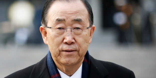 Former U.N. secretary-general Ban Ki-moon leaves after paying a tribute at the natioanl cemetery in Seoul, South Korea, January 13, 2017. REUTERS/Kim Hong-Ji