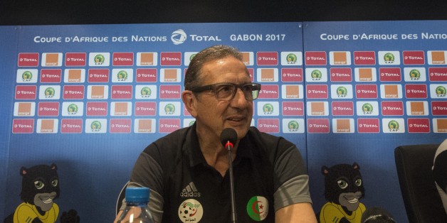Algerias Belgian Coach Georges Leekens gives a press conference at Franceville Stadium in Franceville on January 18, 2017, as part of the Africa Cup of Nations football tournament in Gabon. / AFP / KHALED DESOUKI (Photo credit should read KHALED DESOUKI/AFP/Getty Images)
