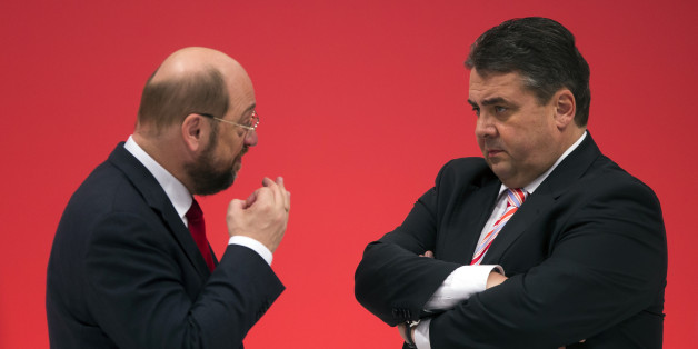 Die SPD-Spitzenpolitiker Martin Schulz und Sigmar Gabriel