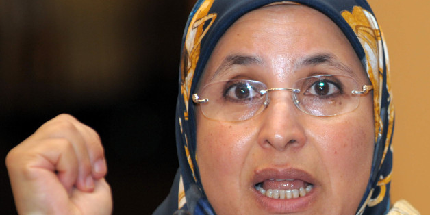 Bassima Hakkaoui, Morocco's minister of familly and women talks about violence against women during an international seminar on violence agaisst women in Cassablanca on September 5, 2012. AFP PHOTO / FADEL SENNA (Photo credit should read FADEL SENNA/AFP/GettyImages)