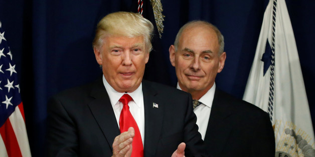 U.S. President Donald Trump applauds after a ceremonial swearing-in for U.S. Homeland Security Secretary John Kelly at Homeland Security headquarters in Washington, U.S., January 25, 2017. REUTERS/Jonathan Ernst