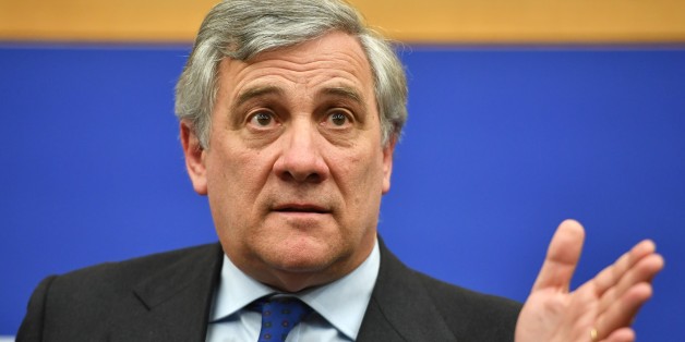 STRASBOURG, FRANCE - JANUARY 17 : Italian conservative Antonio Tajani holds a press conference after being elected as new president of European Parliament in Strasbourg, France, on January 17, 2017. The European Parliament (AP) has elected Italian politician Antonio Tajani as its new president to replace German Social Democratic politician Martin Schulz. Tajani was elected in the fourth round of voting as three rounds saw no absolute majority of votes. He won 351 votes against 282 for Gianni Pittella in the fourth round.
(Photo by Mustafa Yalcin/Anadolu Agency/Getty Images)