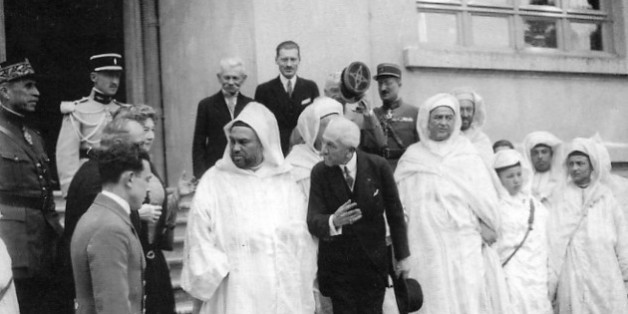 Le sultan Moulay Youssef visite Lyautey à Thorey en 1926.