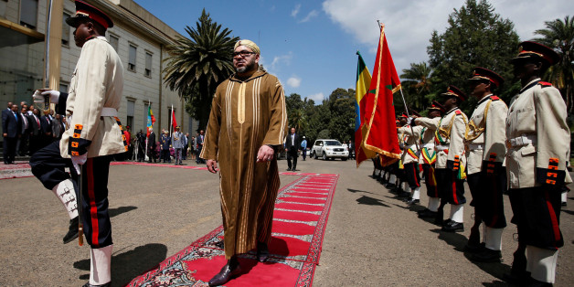 Le roi Mohammed VI lors de sa visite à Addis-Abeba, en Ethiopie, le 19 novembre 2016