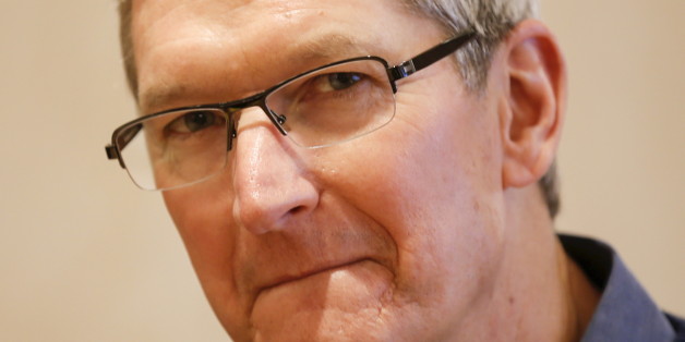 Apple Chief Executive Officer Tim Cook speaks during a event for students to learn to write computer code at the Apple store in the Manhattan borough of New York December 9, 2015. REUTERS/Carlo Allegri