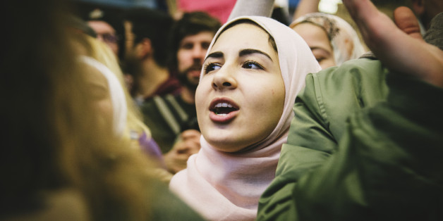 Thousands gather at O'hare International Airport in Chicago, on January 28, 2017 to protest Trump's Muslim Ban and demand the release of all detainees. (Photo by Dakota Sillyman/NurPhoto via Getty Images)