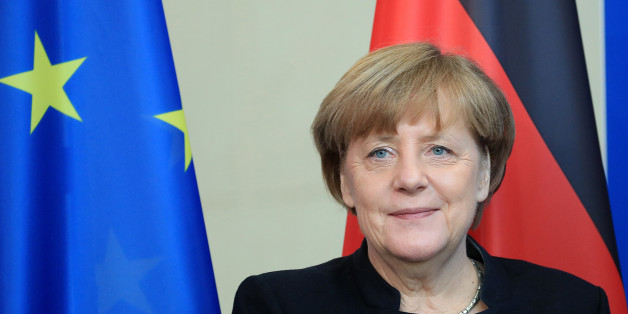 Angela Merkel, Germany's chancellor, pauses at the end of a news conference in the Chancellery in Berlin, Germany, on Friday, Jan. 27, 2016. Social Democrat Sigmar Gabriel became Germany's new foreign minister on Friday as Merkel's junior coalition partner prepares to take on the chancellor in September's election. Photographer: Krisztian Bocsi/Bloomberg via Getty Images