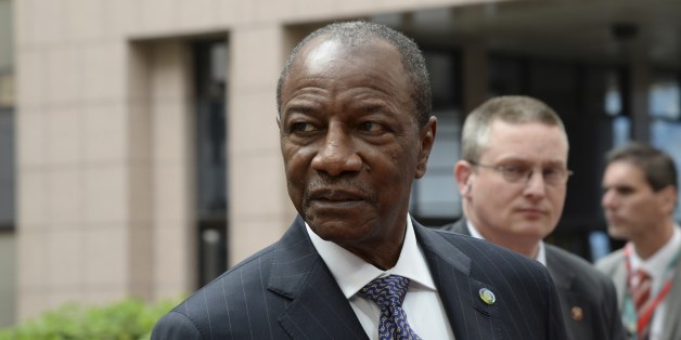 Guinea's President Alpha Condé arrives for the 4th EU-Africa summit on April 2, 2014 at the EU Headquarters in Brussels. African and European leaders opened crisis talks on the 'terrifying' violence in the Central African Republic where peacekeepers have been unable to stop a deadly spiral of Christian-Muslim strife. AFP Photo/Thierry Charlier (Photo credit should read THIERRY CHARLIER/AFP/Getty Images)