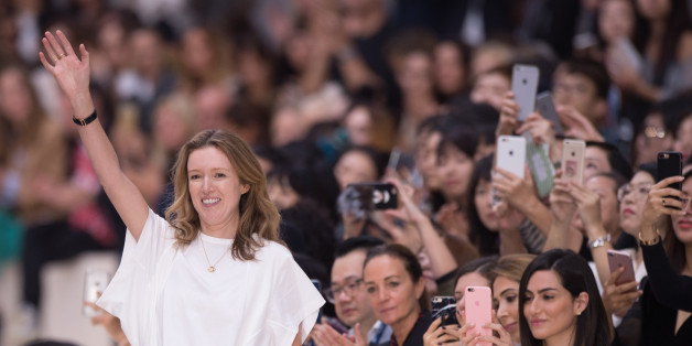 PARIS, FRANCE - SEPTEMBER 29: Designer Clare Waight Keller is seen on the runway during the Chloe show as part of the Paris Fashion Week Womenswear Spring/Summer 2017 on September 29, 2016 in Paris, France. (Photo by Thierry Orban/Getty Images)