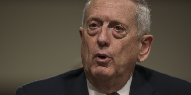 WASHINGTON, DC - JANUARY 12: Defense Secretary nominee, Retired Marine Corps Gen. James Mattis, speaks during his Senate Armed Services Committee confirmation hearing in the Dirksen Senate Building on Capitol Hill, on January 12, 2017 in Washington, DC. (Photo by Leigh Vogel/WireImage)