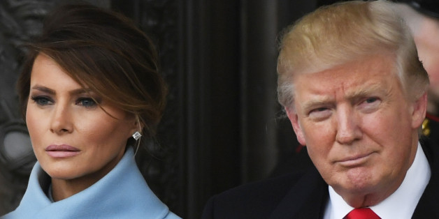 President Donald Trump and Melania Trump depart the 2017 Presidential Inauguration at the U.S. Capitol. Vice President Mike Pence is at right. REUTERS/Jack Gruber/Pool
