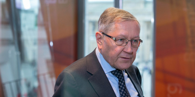 Klaus Regling, chief executive officer of the European Financial Stability Facility (EFSF), speaks ahead of a Bloomberg Television interview in Berlin, Germany, on Wednesday, April 27, 2016. Regling said yesterday that Greek reforms can help it reach debt sustainability without nominal haircuts on its loans. Photographer: Krisztian Bocsi/Bloomberg via Getty Images