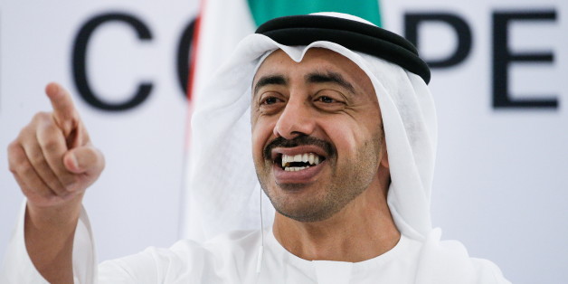 ABU DHABI, UNITED ARAB EMIRATES - FEBRUARY 1, 2017: United Arab Emirates' Foreign Minister Abdullah bin Zayed Al Nahyan at the 4th Arab-Russian Cooperation Forum session. Alexander Shcherbak/TASS (Photo by Alexander Shcherbak\TASS via Getty Images)