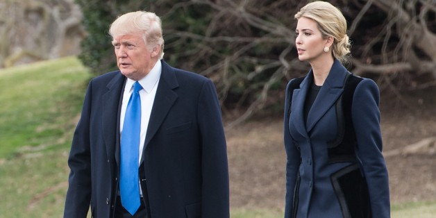 US President Donald Trump and his daughter Ivanka walk to board Marine One at the White House in Washington, DC, on February 1, 2017. / AFP / NICHOLAS KAMM (Photo credit should read NICHOLAS KAMM/AFP/Getty Images)