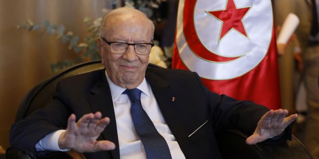 Tunisia's President Beji Caid Essebsi is pictured prior to a lunch with the Cercle des Medias association on December 2, 2016 in Paris. / AFP / PATRICK KOVARIK (Photo credit should read PATRICK KOVARIK/AFP/Getty Images)