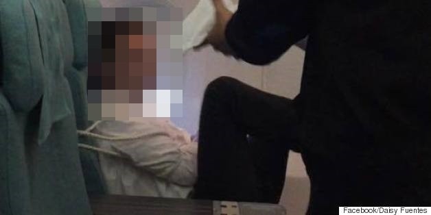 리처드 막스의 부인인 데이지 푸엔테스가 찍은 임모 씨의 난동 당시 모습