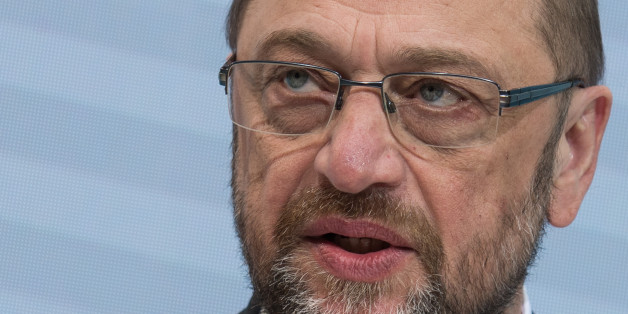 Candidate of the German Social Democrats, SPD, for the upcoming elections and former President of the European Parliament Martin Schulz speaks during a news conference at the party's headquarters in Berlin, Germany, Monday, Jan. 30, 2017. SPD is backing Schulz to lead their campaign to unseat Chancellor Angela Merkel in the elections. (Photo/Zacharie Scheurer) (Photo by Zacharie Scheurer/NurPhoto via Getty Images)