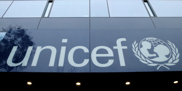 A UNICEF logo is pictured outside their offices in Geneva, Switzerland, January 30, 2017. Picture taken January 30, 2017. REUTERS/Denis Balibouse