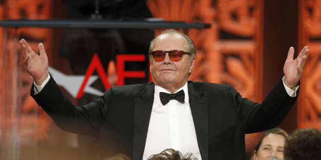Actor Jack Nicholson stands as he is introduced at the TV Land cable channel taping of the AFI Life Achievement Award, honoring actress Shirley MacLaine, in Los Angeles June 7, 2012. The show will be telecast June 24. REUTERS/Fred Prouser (UNITED STATES - Tags: ENTERTAINMENT)